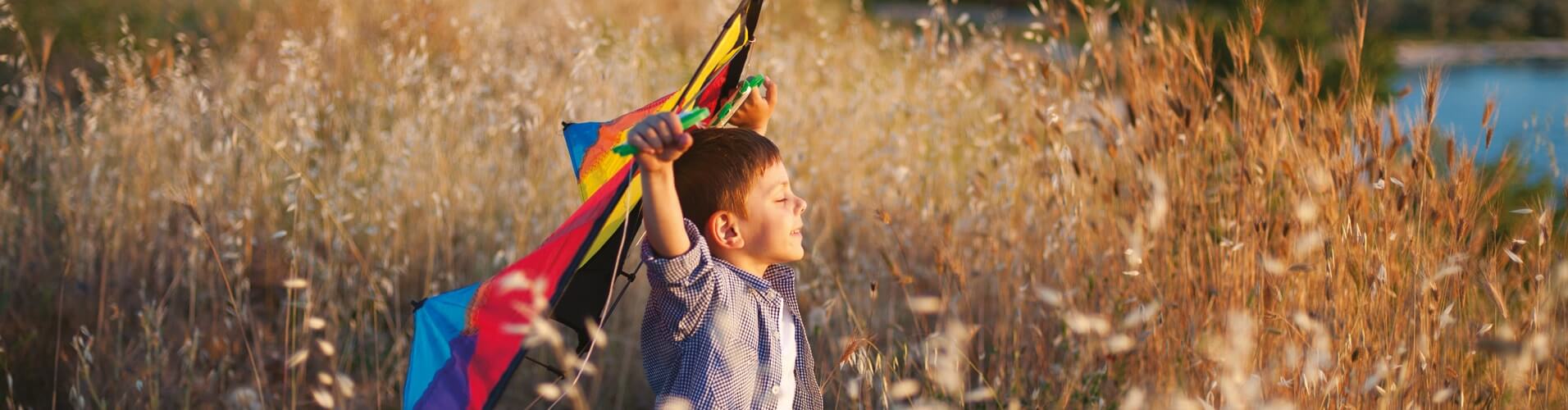 Child with a kite
