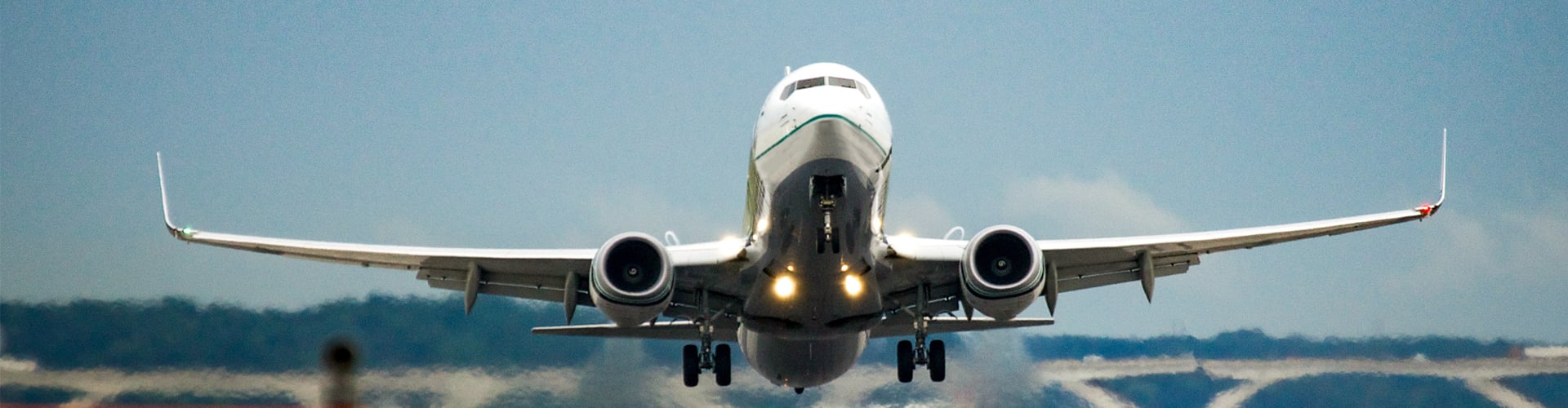 Jumbo jet taking off