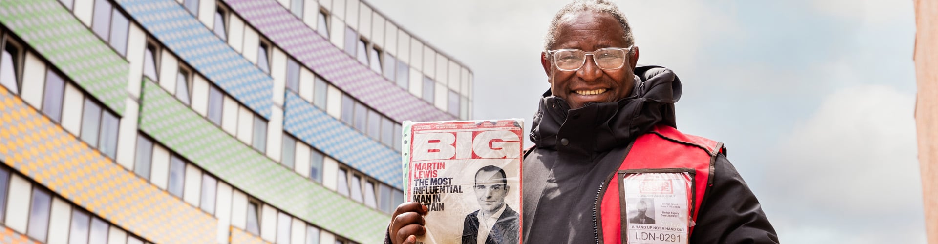 Big Issue street vendor