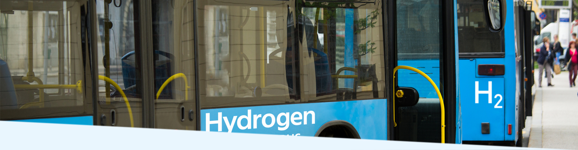 Blue hydrogen buses