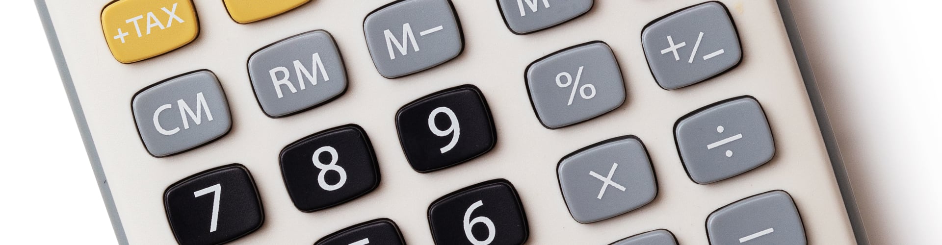 Close up image of calculator