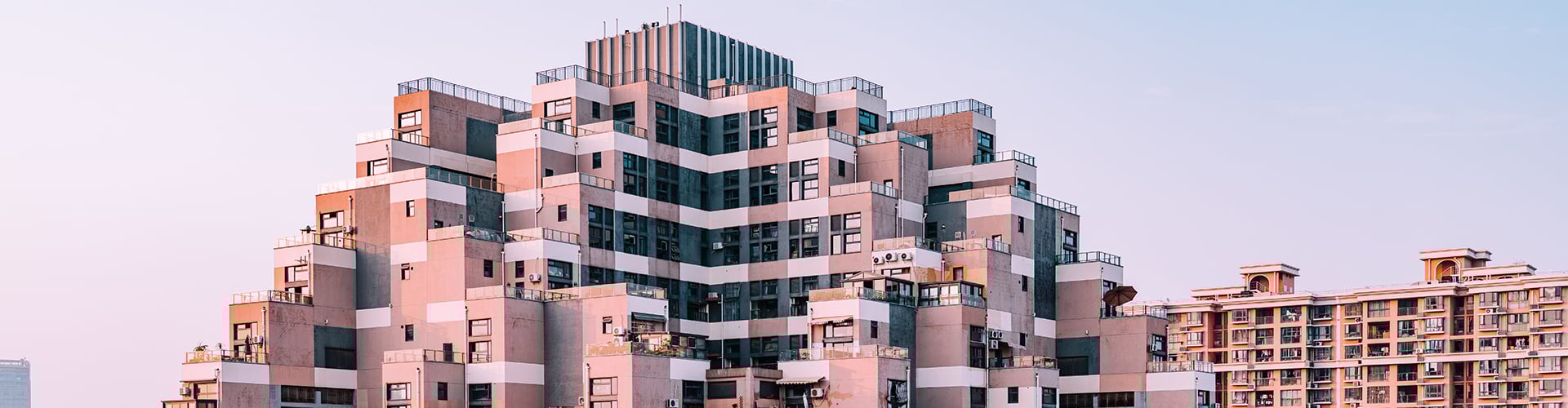 Crowded apartment building