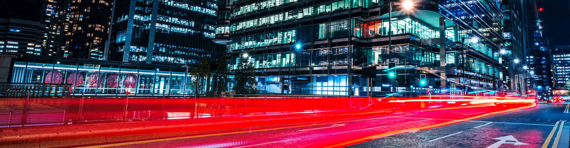 lluminated city at night