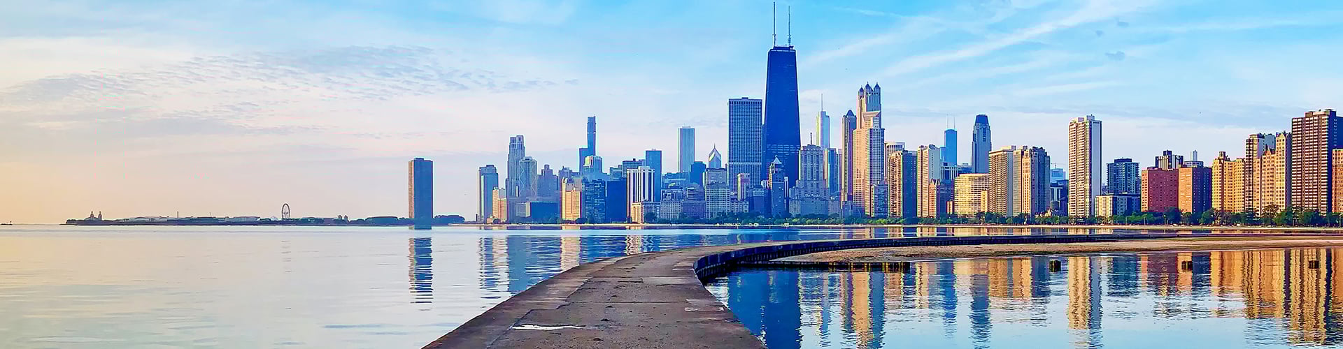 View of the city from the river