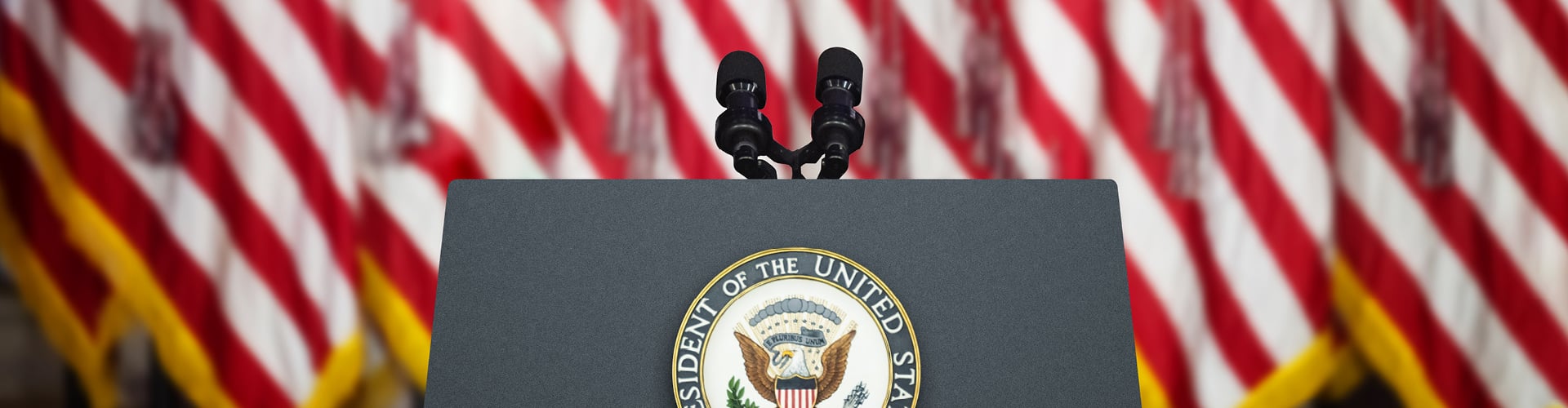 Debate stand with microphones 1920x500