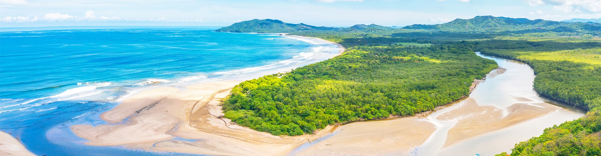 Aerial view of Tamarindo Beach, Costa Rica