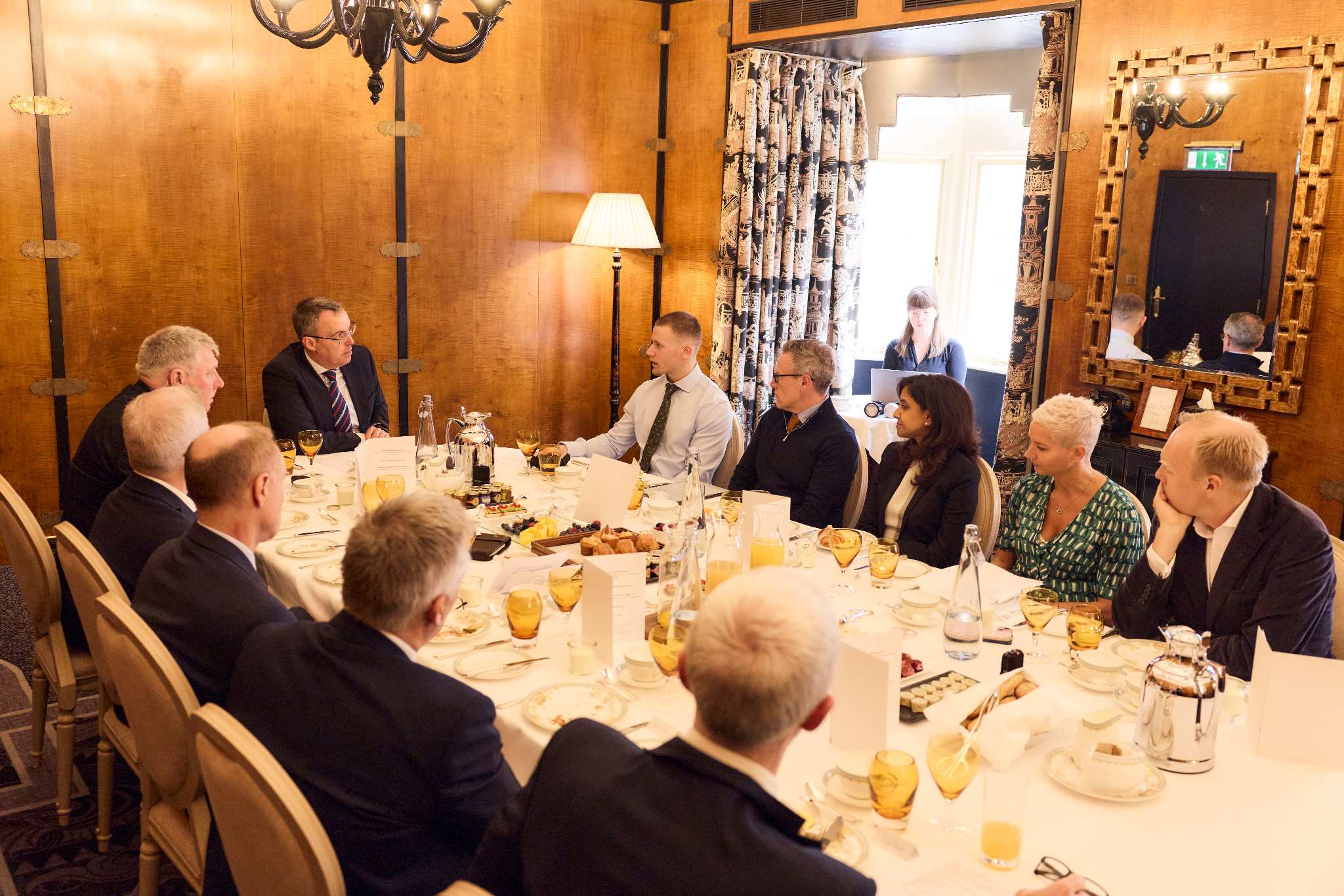 Group photo of Columbia Threadneedle Investments team and pensions professionals at a panel event