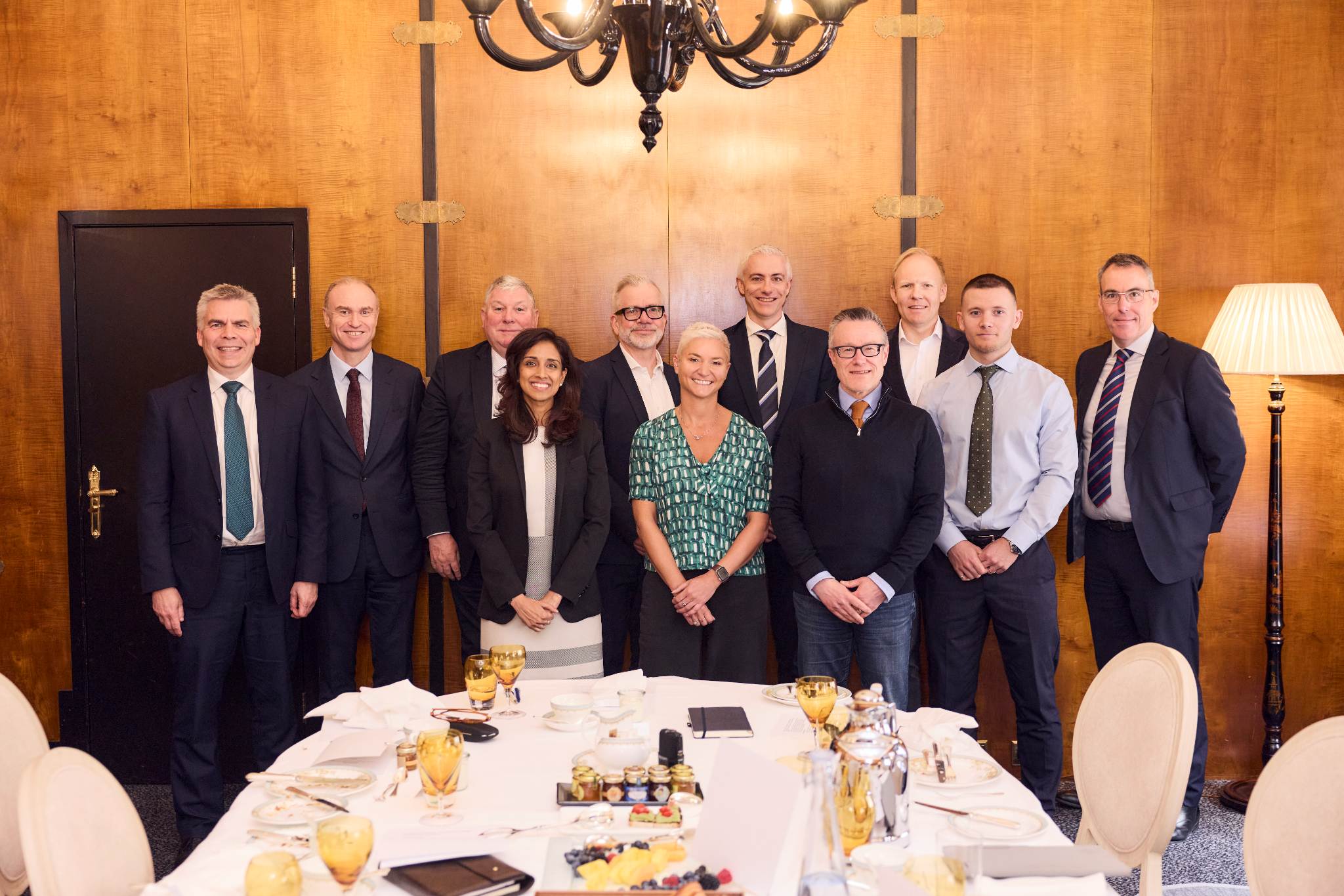 Group photo of Columbia Threadneedle Investments team and pensions professionals at a panel event