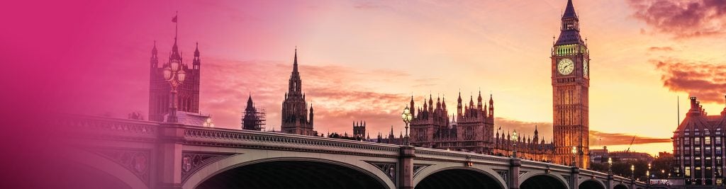 Big Ben and the Houses of Parliament at sunset in London